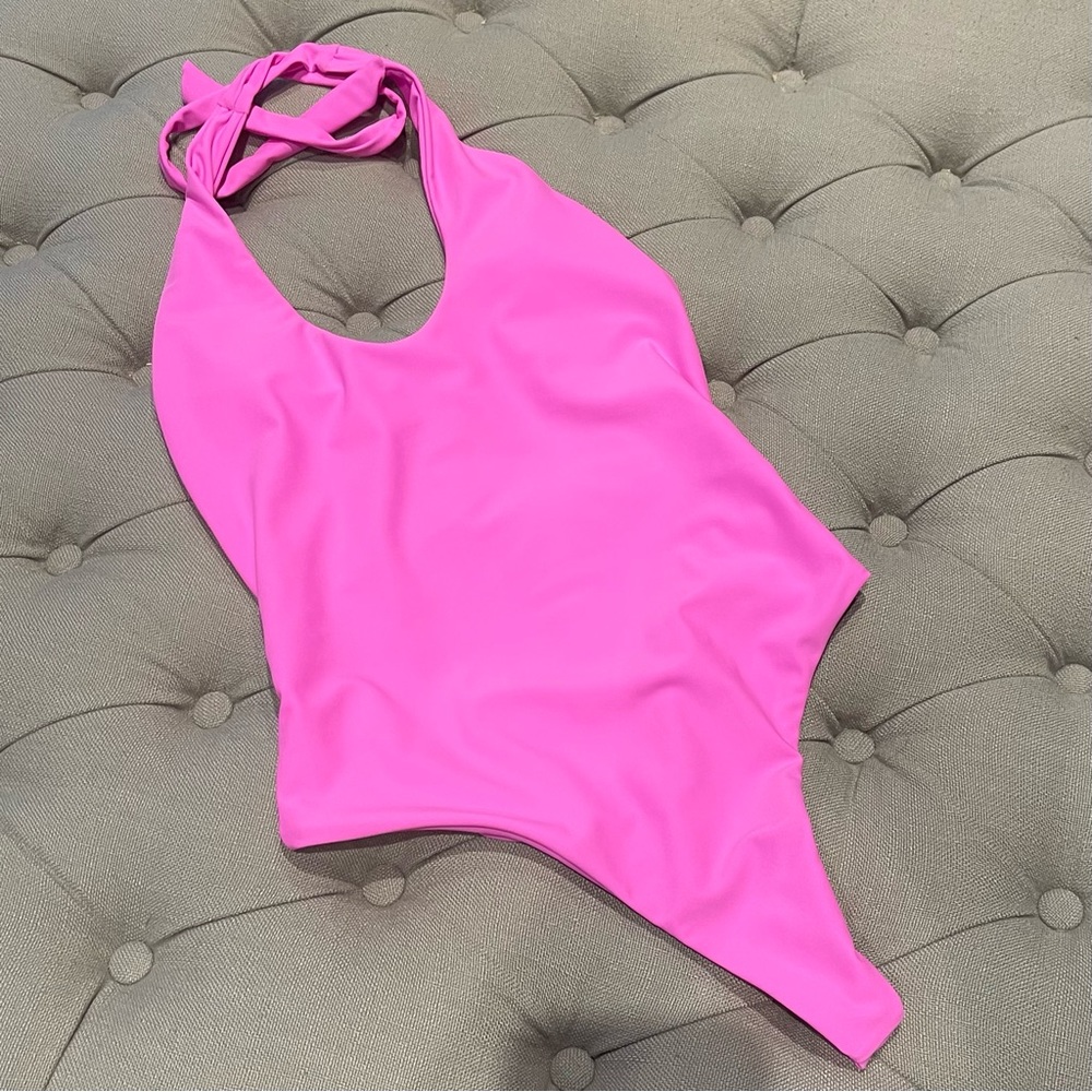 Hot pink one piece thong